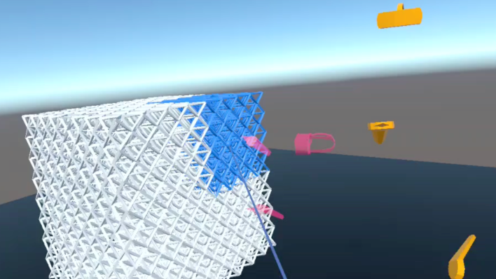 Bichronous virtual environment from participant perspective image